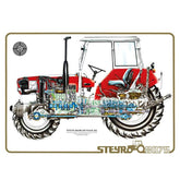 Poster Steyr 8075 Traktor Vorderseite